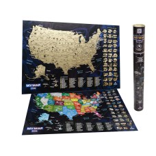 Скретч карта Сполучених Штатів Америки My Map USA edition у тубусі