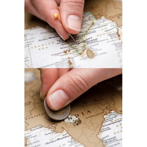 Карти Скретч карта світу Mymap Antique edition (CARIBBEAN) у тубусі