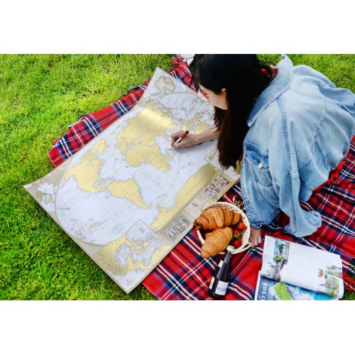 Карти Скретч карта світу Mymap Antique edition (CARIBBEAN) у тубусі