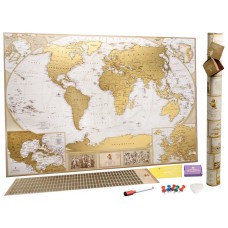 Скретч карта світу Mymap Antique edition (CARIBBEAN) у тубусі