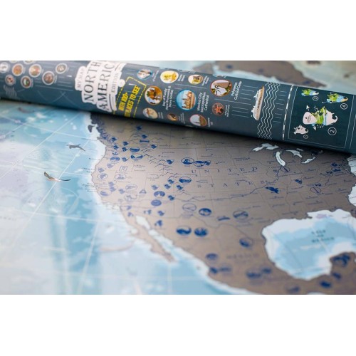 Карти Скретч карта Північної Америки My Map North America edition у тубусі
