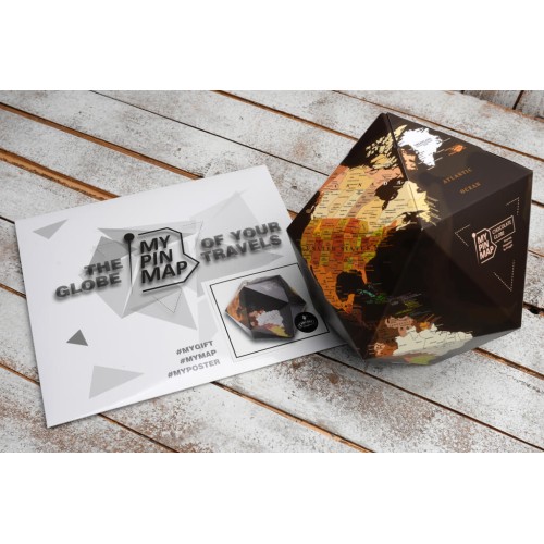 Карти Об'ємний 3D Pin Глобус My Pin Chocolate Map Globe