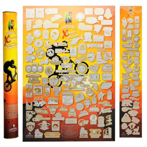 Постери Скретч постер My Poster Extreme edition Понад 100 екстремальних завдань ENG у тубусі