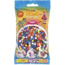 Термомозаїка HAMA Набір кольорових намистин MIDI 5+, 1000шт, 10 кольорів