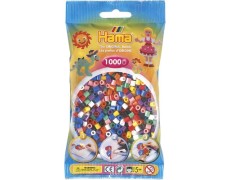Набір кольорових намистин, 1000 шт, 8 кольорів (207-00)
