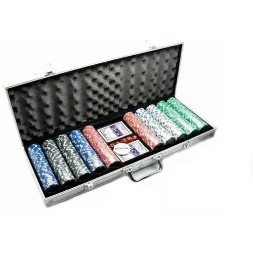 Покерні набори Набір покерний в алюмінієвому кейсі на 500 фішок, номінал 10-500, 11,5гр. (арт CG11500)