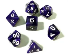 Набор перламутровых/мраморных кубиков RPG 7 шт (цвет в ассортименте)