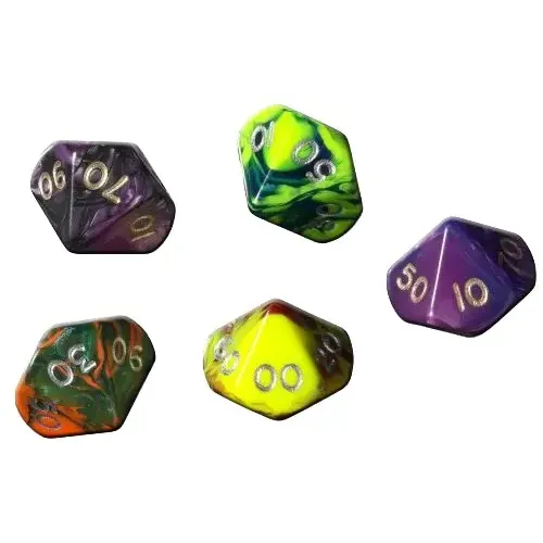 Игровые аксессуары Кубик D10(D100,00-90) Mix Color (цвет в ассортименте)