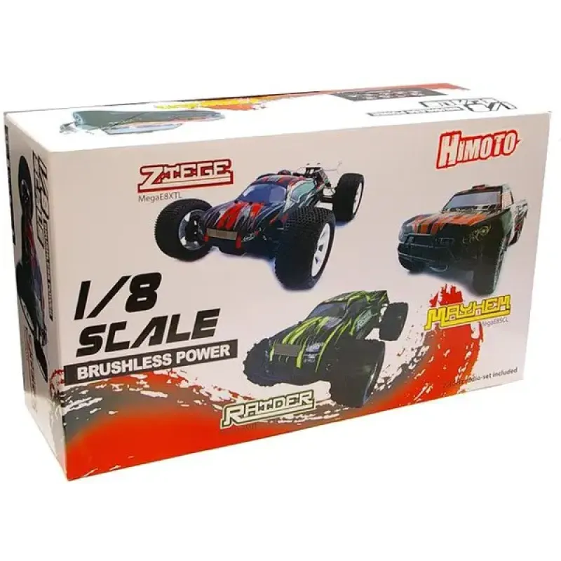 Монстр 1:8 Himoto Raider MegaE8MTL Brushless (красный) (MegaE8MTLr)