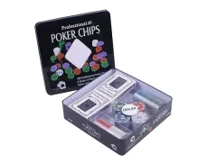Покерный набор на 100 фишек в оловянной коробке, номинал 1-25, 4гр. (ст. TC04101N)