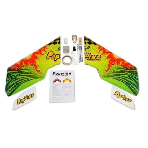 Модели на радиоуправлении Летающее крыло Tech One Popwing 900мм EPP ARF (зеленый) (TO-04001G)