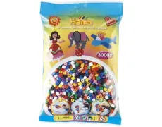 Термомозаїка HAMA Набір кольорових намистин MIDI 5+, 3000шт, 10 кольорів