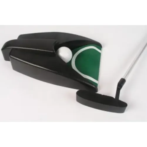 Офисный гольф Набор для гольфа в металлическом кейсе с механизмом возврата мяча