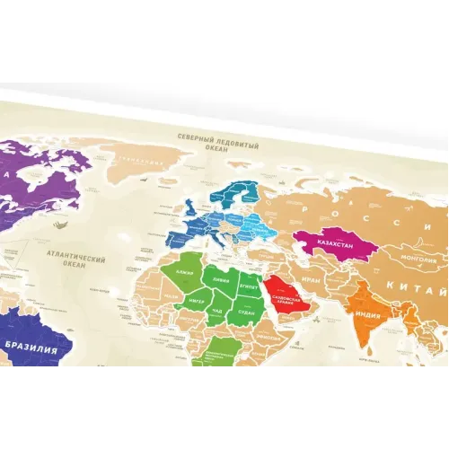 Cкретч карты и постеры Скретч-карта мира Travel Map «Gold World» (UA)