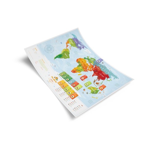 Скретч-карта мира Travel Map «Kids Animals»