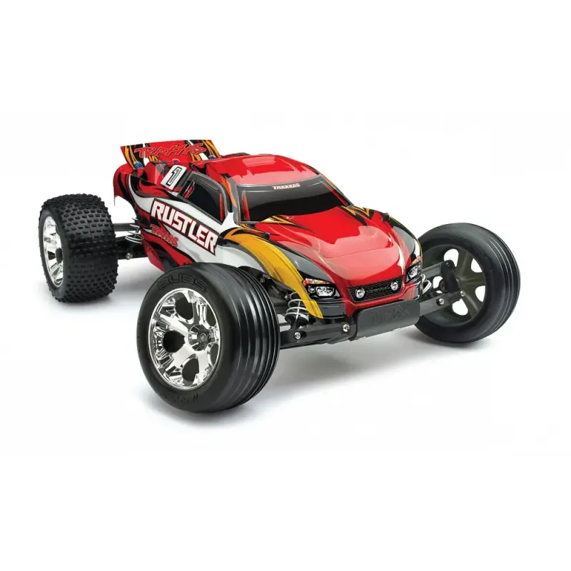 Автомобиль Traxxas Rustler XL-5 Stadium Truck 1:10 RTR 445 мм 2WD 2,4 ГГц (37054-1 Black)
