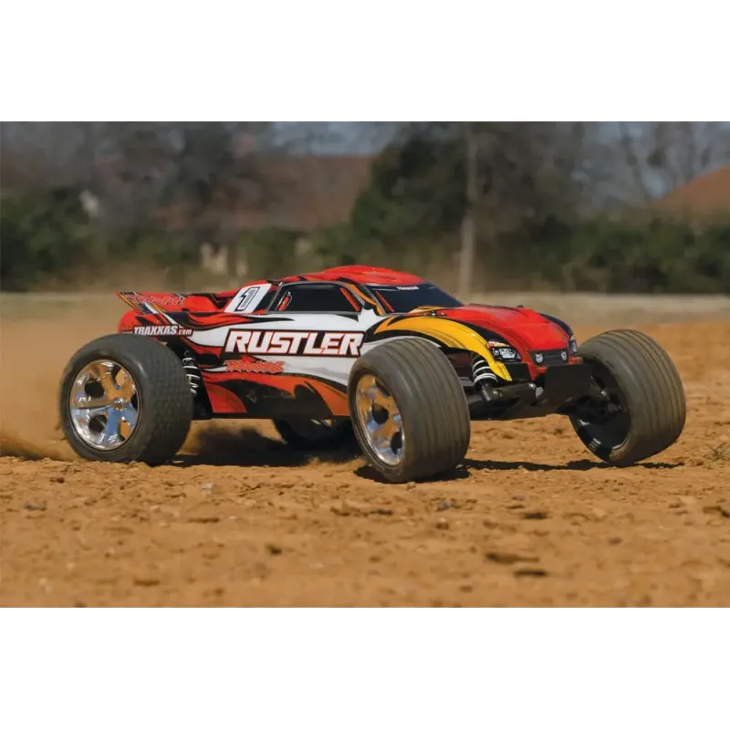 Автомобиль Traxxas Rustler XL-5 Stadium Truck 1:10 RTR 445 мм 2WD 2,4 ГГц (37054-1 Black)