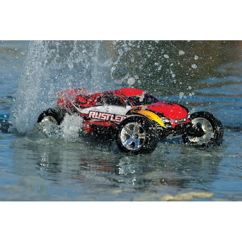 Автомобиль Traxxas Rustler XL-5 Stadium Truck 1:10 RTR 445 мм 2WD 2,4 ГГц (37054-1 Black)