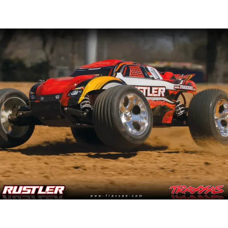 Автомобиль Traxxas Rustler XL-5 Stadium Truck 1:10 RTR 445 мм 2WD 2,4 ГГц (37054-1 Blue)