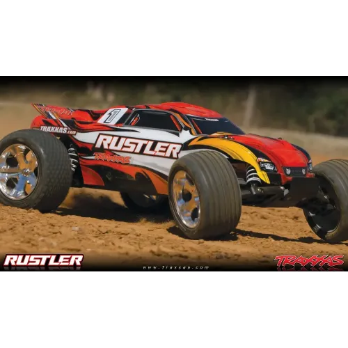 Стадіум-трак Автомобиль Traxxas Rustler XL-5 Stadium Truck 1:10 RTR 445 мм 2WD 2,4 ГГц (37054-1 Blue)