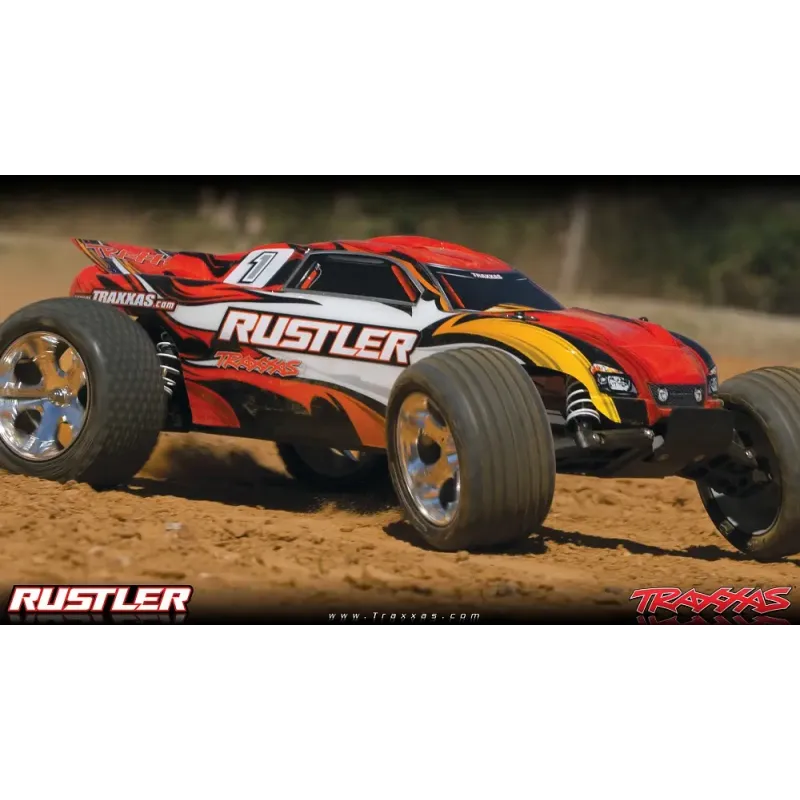 Автомобиль Traxxas Rustler XL-5 Stadium Truck 1:10 RTR 445 мм 2WD 2,4 ГГц (37054-1 Blue)