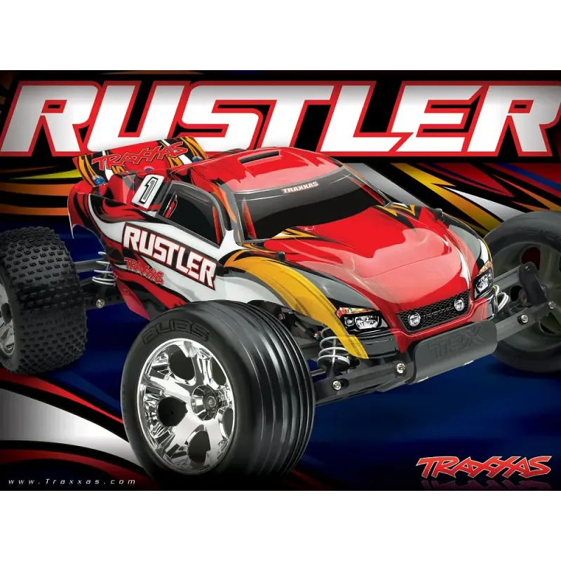 Автомобиль Traxxas Rustler XL-5 Stadium Truck 1:10 RTR 445 мм 2WD 2,4 ГГц (37054-1 Blue)