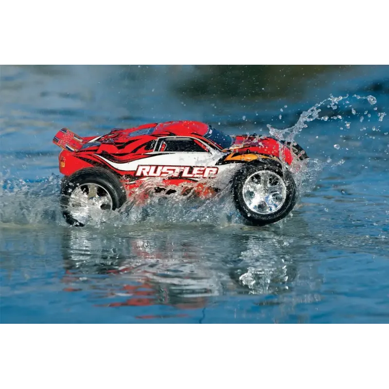 Автомобиль Traxxas Rustler XL-5 Stadium Truck 1:10 RTR 445 мм 2WD 2,4 ГГц (37054-1 Blue)