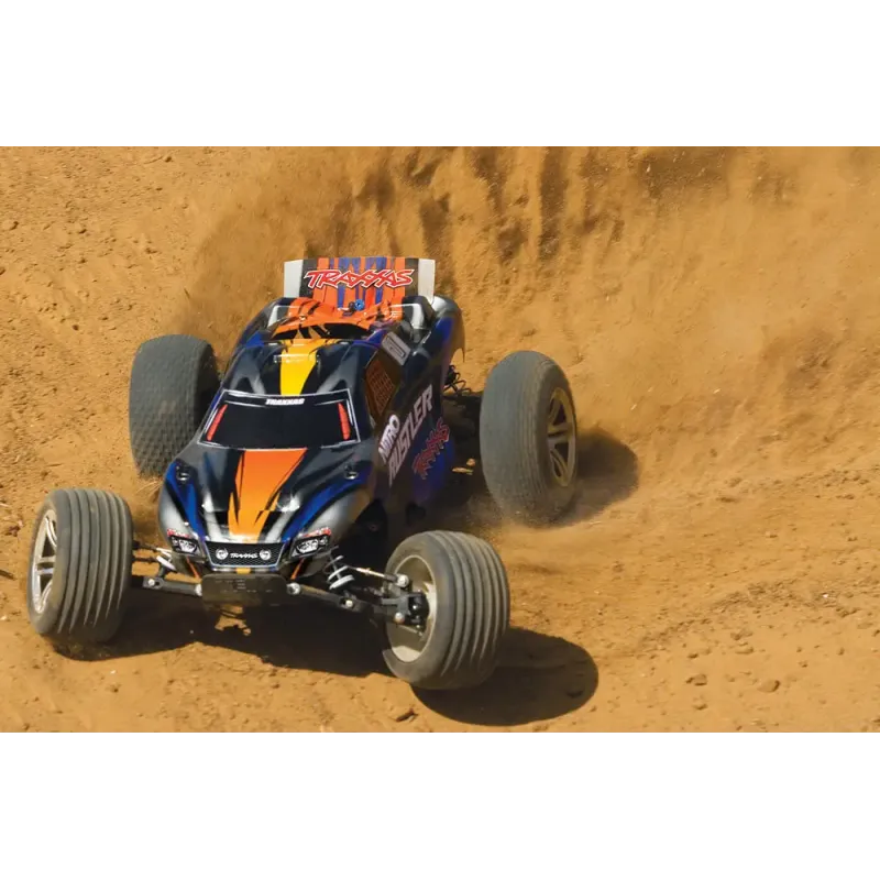 Автомобиль Traxxas Rustler 2,5 Nitro Stadium Truck 1:10 RTR 438 мм 2WD 2,4 ГГц (44094-1 Blue)