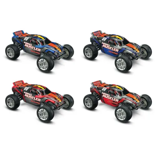 Стадіум-трак Автомобиль Traxxas Rustler 2,5 Nitro Stadium Truck 1:10 RTR 438 мм 2WD 2,4 ГГц (44094-1 Blue)