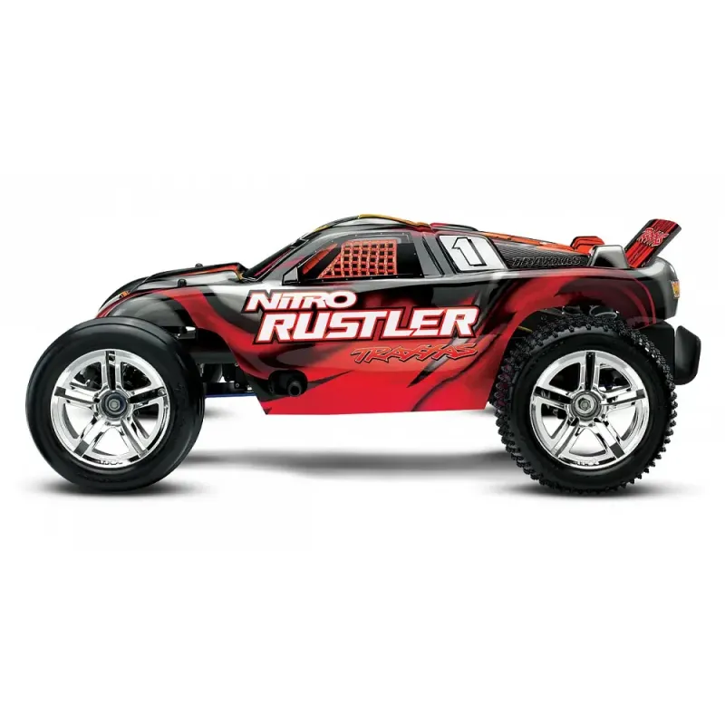 Автомобиль Traxxas Rustler 2,5 Nitro Stadium Truck 1:10 RTR 438 мм 2WD 2,4 ГГц (44094-1 Red)