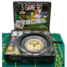 Набор игровой "Большое казино" 5 в 1, без номинала, 4гр (арт. IG-4393)