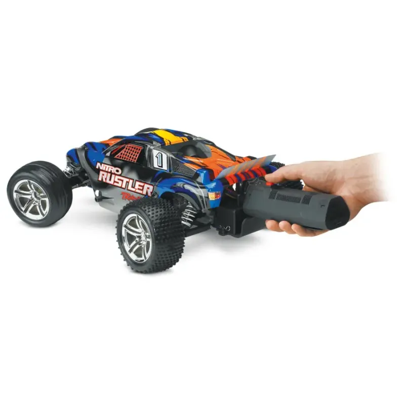 Автомобиль Traxxas Rustler 2,5 Nitro Stadium Truck 1:10 RTR 438 мм 2WD 2,4 ГГц (44094-1 SBL)