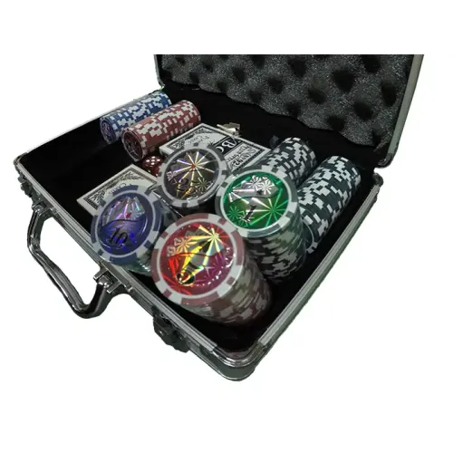 Покерные наборы Покерный набор в алюминиевом кейсе на 200 фишек, с номиналом 1-100, 11,5гр. (арт. CG11200)