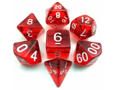 Набор прозрачных кубиков RPG 7 шт (цвет в ассортименте)