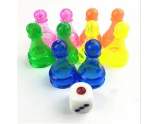 Фишки для настольных игр пластиковые прозрачные 34 мм (1 шт)