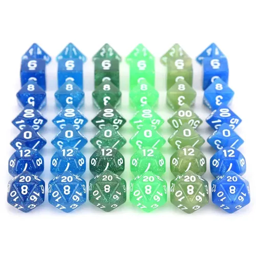 Набір блискучих кубиків RPG 7 шт (колір в асортименті)