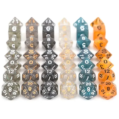 Набір блискучих кубиків RPG 7 шт (колір в асортименті)