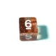 Кубик D6 с цифрами блестящий (цвет в ассортименте)