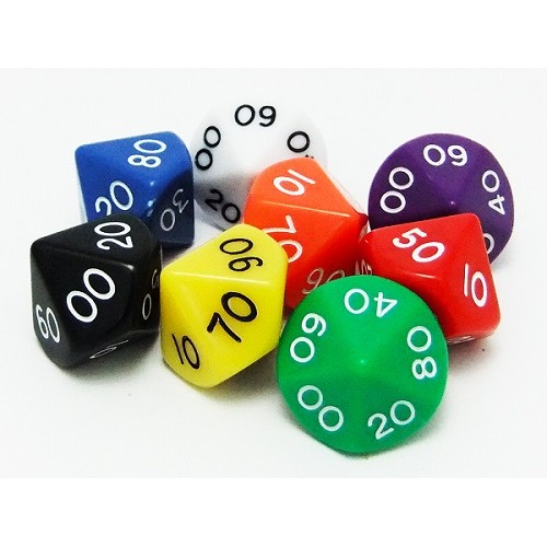 Игровые аксессуары Кубик D10(D100,00-90) (цвет в ассортименте)