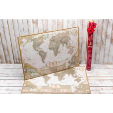 Скретч карта мира My Map Antique edition ENG в наборе для любимого человека In Love