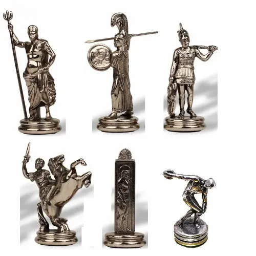 Шахматы Шахматы "Manopoulos", "Дискобол", латунь, бирюзовий, 54х54см, 9,8 кг