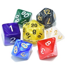 Набір перламутрових/мармурових кубиків Multi Color RPG 7 шт