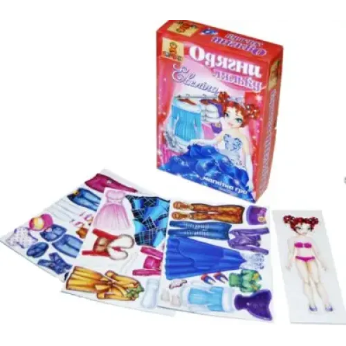 Настільна гра Одягни ляльку. Евеліна UA