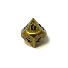 Кубик D10 металлический, матовый