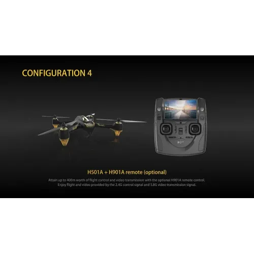 Квадрокоптери Квадрокоптер Hubsan X4 Air Pro Brushless WiFi FPV GPS Altitude 2,4 ГГц RTF (H501A HT011A)