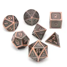 Набор металлических кубиков RPG 7 шт (объёмные, матовые)