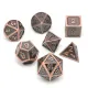 Набор металлических кубиков RPG 7 шт (объёмные, матовые)