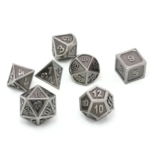 Набір металевих кубиків RPG 7 шт (об'ємні, матові)
