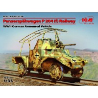 Залізничний німецький бронеавтомобіль Panzerspahwagen P 204 (f), II МВ (ICM 35376)