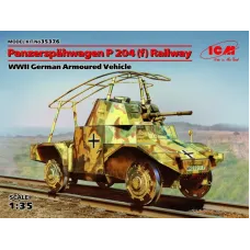 Залізничний німецький бронеавтомобіль Panzerspahwagen P 204 (f), II МВ (ICM 35376)